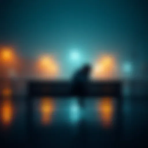 Individual with a downcast expression sitting on a bench, symbolizing emotional struggle.