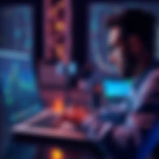 A beginner explores the Kraken cryptocurrency platform on their laptop, considering their first investment.