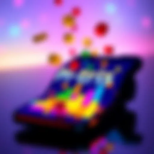 A colorful smartphone screen displaying the Pi-tris game, featuring blocks falling and stacking. The design resembles the classic Tetris style with vibrant colors and playful graphics.