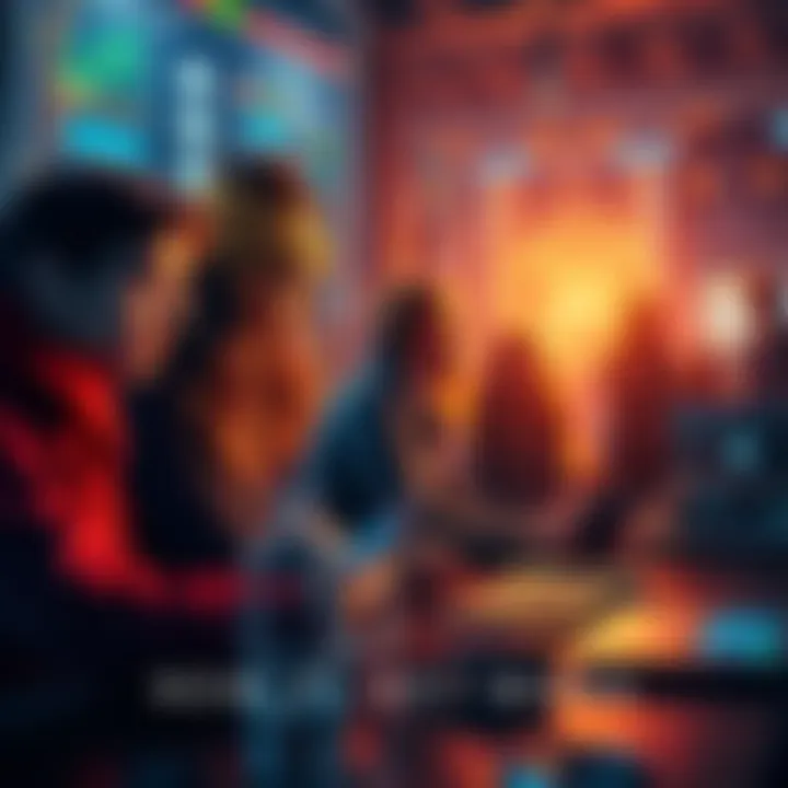 A diverse group of people collaborating on technology projects related to Pi Network, symbolizing community and development.