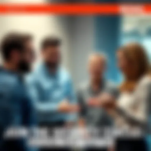 A group of four people talking about joining a Pi Security Circle with supportive gestures