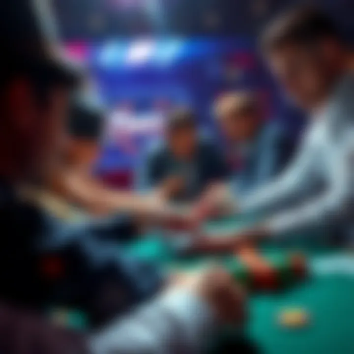 Players engaging in a digital poker game on the Poker On Pi platform