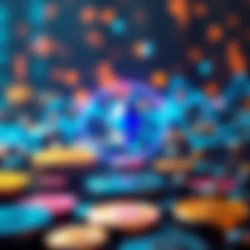 Graphic showing Polygon's Proof of Stake technology boosting stablecoin engagement on Ethereum, with digital coins and blockchain imagery
