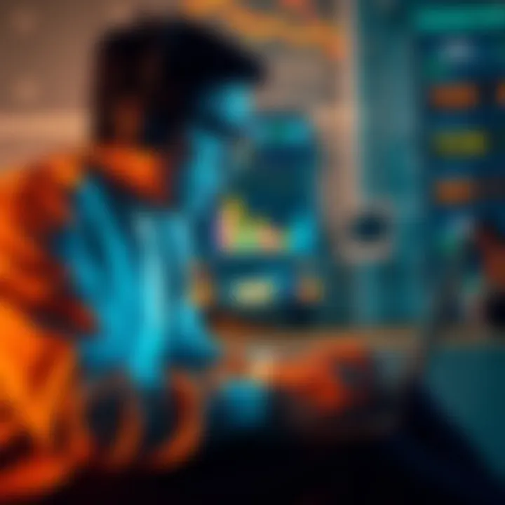 Individual looking at a cryptocurrency portfolio on a laptop, contemplating adding more ETH investment