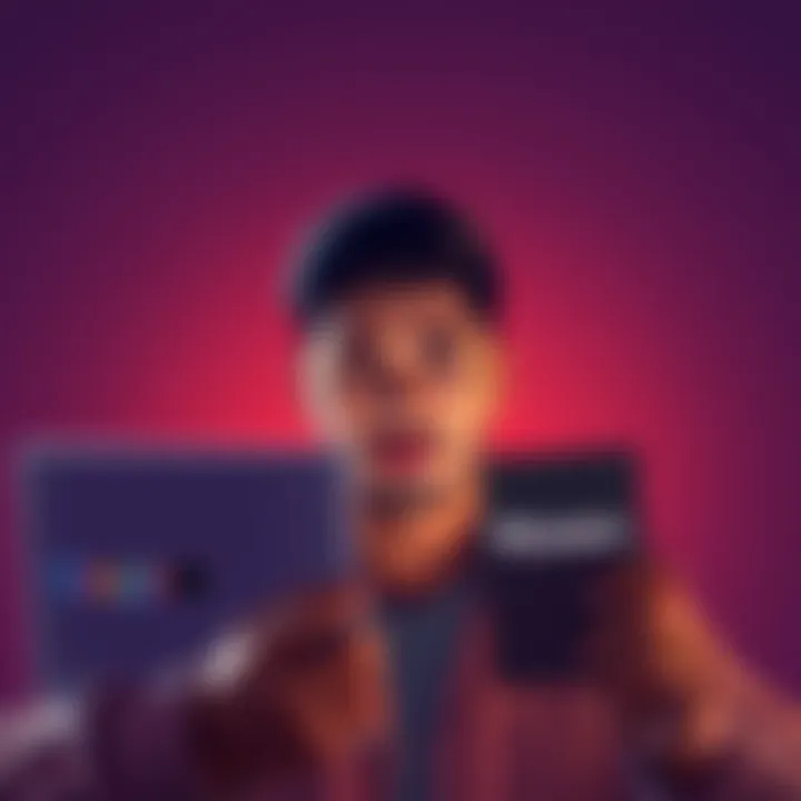 A person looking confused with a laptop displaying Google and a wallet showing Monero, symbolizing the conflict between privacy coins and mainstream services.