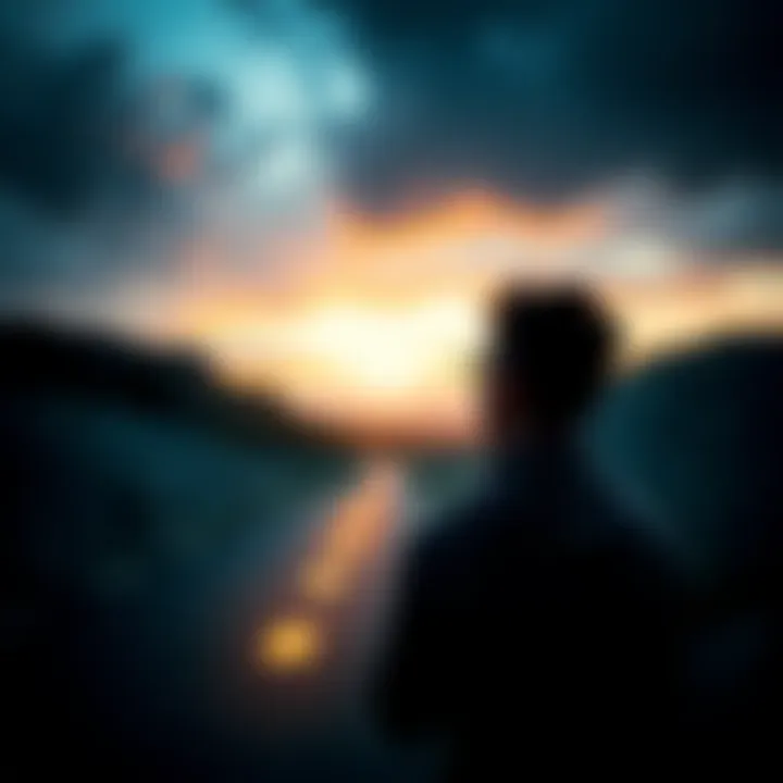 A person looking at a path ahead, symbolizing growth and future opportunities.