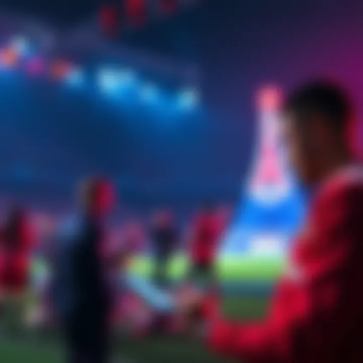 Fans engaging with PSG World digital platform featuring Web3 technology