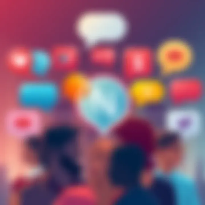 A graphic showing diverse people expressing their feelings about Nano cryptocurrency in 2025 through speech bubbles and social media icons.