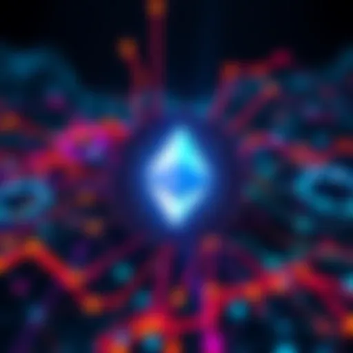 A digital representation of Quimera improving security for Ethereum smart contracts with data insights and AI techniques.