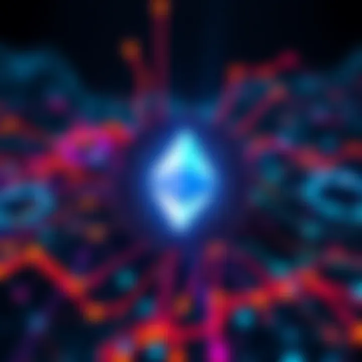 A digital representation of Quimera improving security for Ethereum smart contracts with data insights and AI techniques.