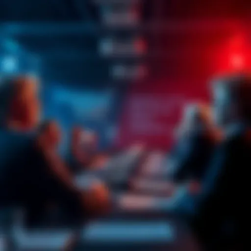 Republican Party leaders engage in a tense discussion at a conference, showing signs of disagreement and concern among members.