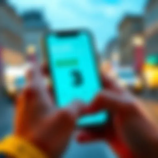 A person using a smartphone showing the Revolut app features for Premium services in Germany.