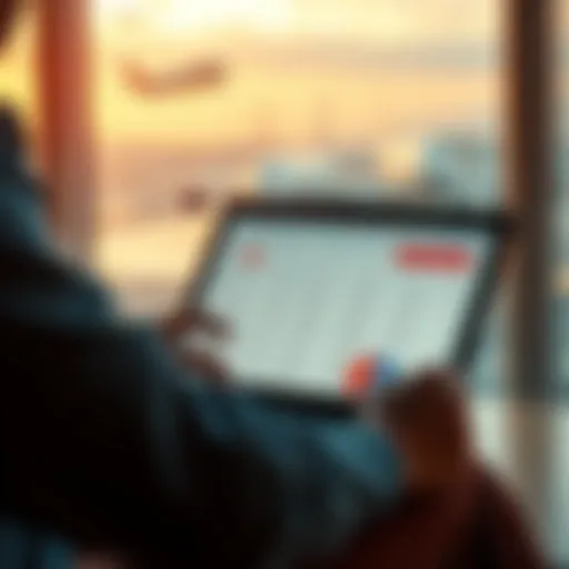 A person comparing flight prices and revpoints on a laptop, showing discrepancies in costs.
