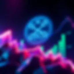 Graph showing ZBCN value increasing with XRP logo in the background