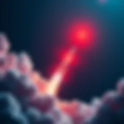A rocket launching into space carrying WISeKey's post-quantum communication technology