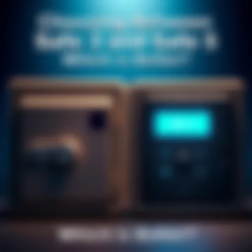 Two devices side by side showcasing the Safe 3 and Safe 5, focusing on their buttons and screen size