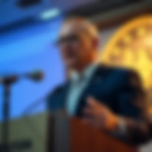 SEC Chair Gary Atkins speaking at a podium about tokenization in financial markets