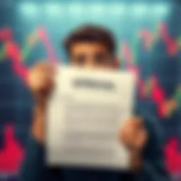 A person looking confused while holding a document marked 'SEC Approval' with stock charts in the background