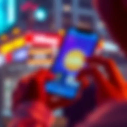 A person looking at a digital wallet on their phone, with staked ETH and cbETH symbols displayed on the screen.