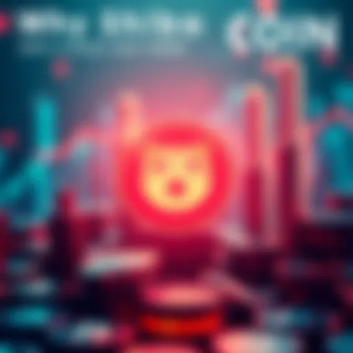 A graphic showing the Shiba Coin logo with cryptocurrency symbols in the background, indicating growth and investment potential.