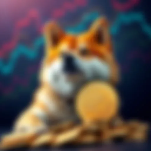 A visual representation of Shiba Inu and XRP cryptocurrency coins, illustrating a potential swap or trade between them.