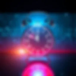 Illustration showing a digital clock striking below one second with binary code in the background, symbolizing rapid decision-making in technology.