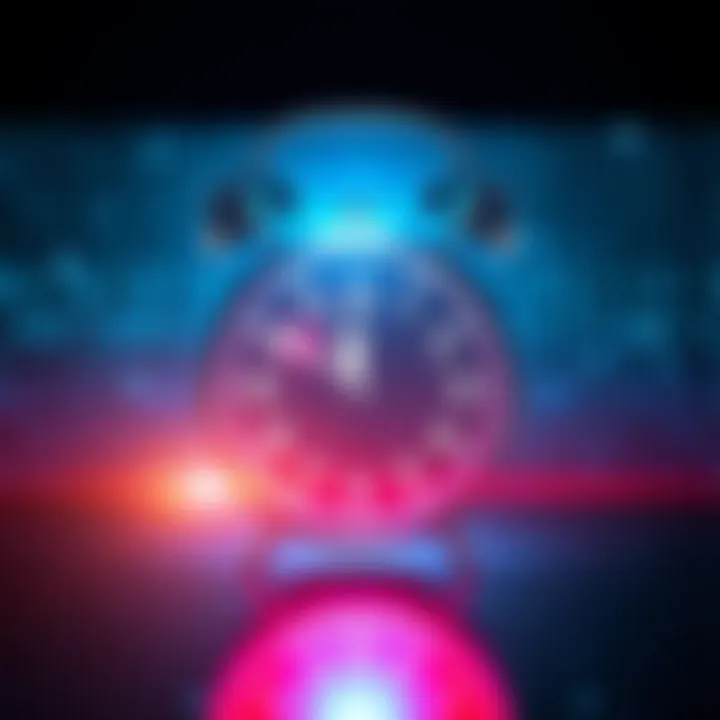 Illustration showing a digital clock striking below one second with binary code in the background, symbolizing rapid decision-making in technology.