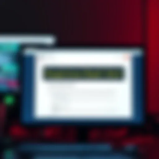 A computer screen displaying a suspicious email with a highlighted link warning about phishing scams.
