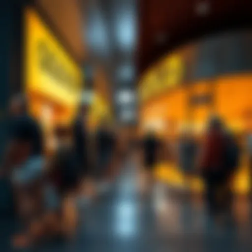 Long lines of people waiting to buy gold outside a retailer in Sydney