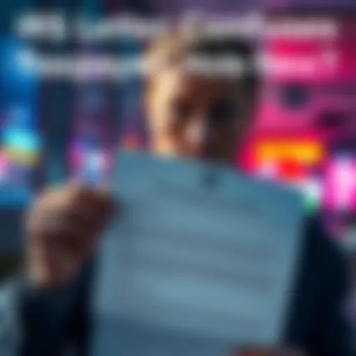 Person looking confused while holding an IRS letter regarding cryptocurrency taxes