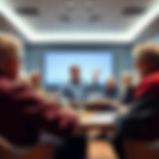 Tom Lee explains how to stake Ethereum to a group of interested elders in a workshop setting