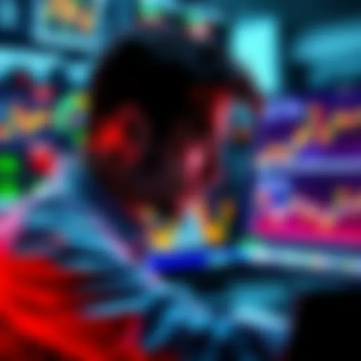 A trader looking at charts and graphs on a computer screen, focused on understanding market movements for long and short positions.