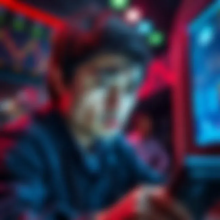 A trader looking frustrated while selling their investments in LRC and switching to HBAR