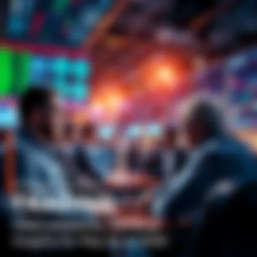 Traders exchanging ideas and strategies in a lively online forum.