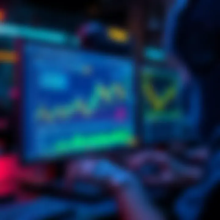A beginner coding a trading bot using Python in Google Colab, with Ethereum logos and charts on the screen.