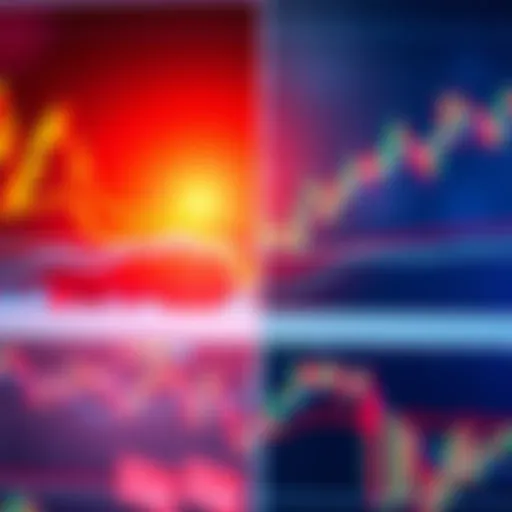 A variety of trading charts showing different patterns like triangles and head and shoulders