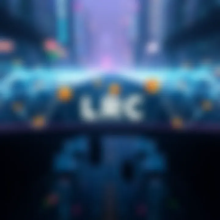 A visual representation of transferring LRC tokens from Layer 1 to Loopring Layer 2 without a wallet. Icons of tokens moving across a digital bridge.