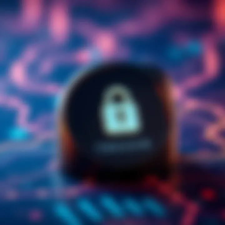 Trezor device displaying a lock symbol, representing enhanced security for online accounts.