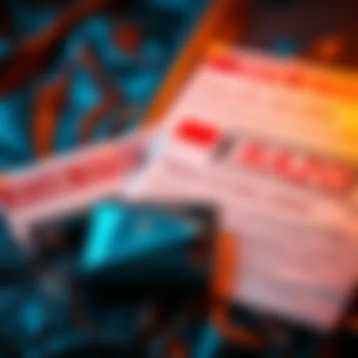 A Trezor crypto wallet alongside scam emails warning about data leaks.