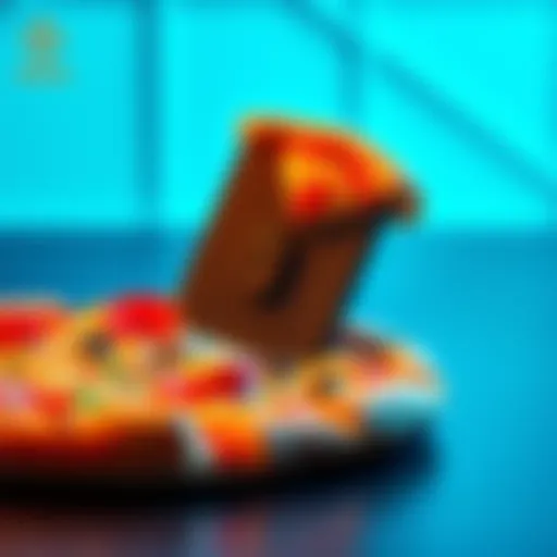 A Trezor wallet placed beside a pizza, symbolizing Pizza Day purchases