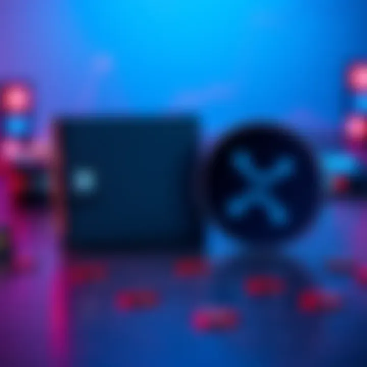 A Trezor hardware wallet next to the XRP logo, symbolizing secure storage options for cryptocurrency.