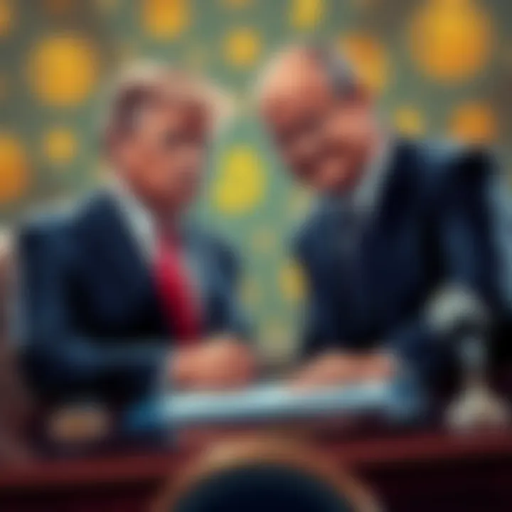 Trump pardons Binance founder CZ President Trump signing a pardon for Changpeng Zhao, founder of Binance, with a backdrop of cryptocurrency symbols