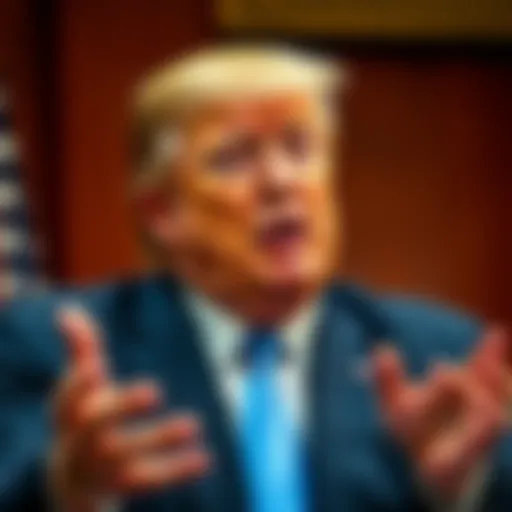 Donald Trump speaking about cryptocurrency in a recent video clip, with a focused expression and gesturing hand movements.