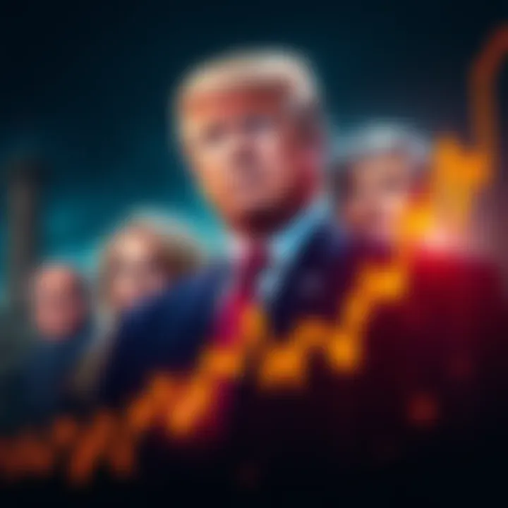 Visual representation of the Trump family influencing cryptocurrency market with a chart showing $CRO price rise