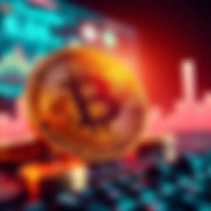 Concept of Trump Media investing in Bitcoin with a graph showing growth