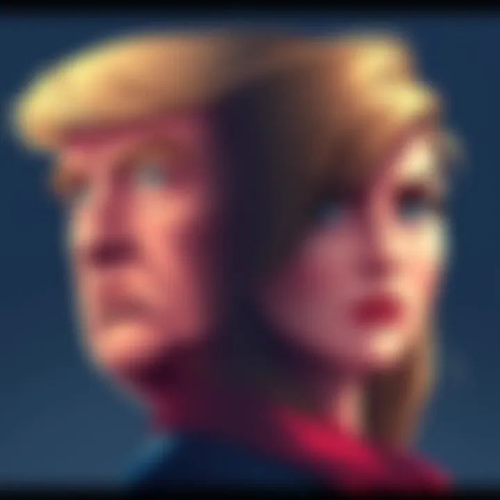 An illustration showing a digital representation of the TRUMP Memecoin alongside a portrait of MELANIA looking concerned, depicting her facing public backlash.