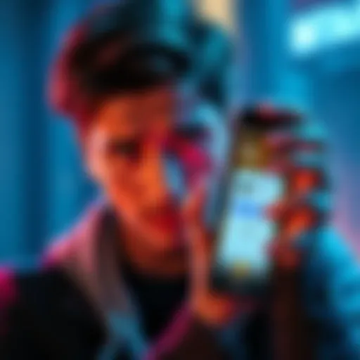 A person looking at a smartphone displaying Trust Wallet interface with a worried expression, symbolizing concerns about cryptocurrency security.