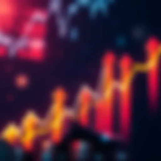 Graph showing rising investment trends during Uptober with arrows pointing upward and financial symbols