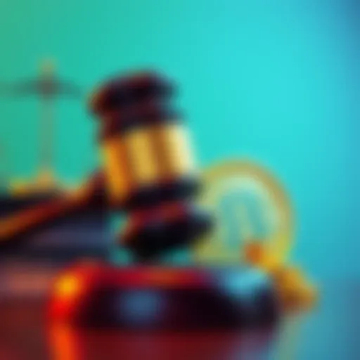 A gavel and a stablecoin symbol representing the passing of the U.S. Stablecoin Bill