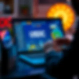 A person examining a digital wallet on a laptop with USDC graphics on the screen, reflecting concerns about cryptocurrency security on Coinbase